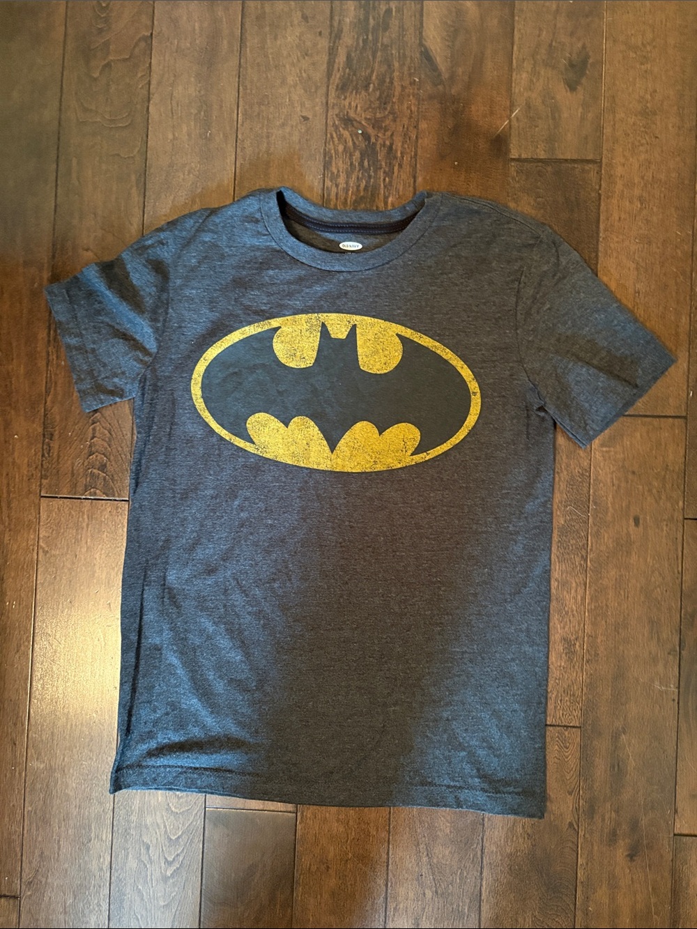 Old Navy Kids Dark Gray T-Shirt with Gold Batman Logo